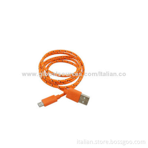 Nylon Braided Micro USB Charger Cable for Samsung Galaxy, RIM's BlackBerry and More